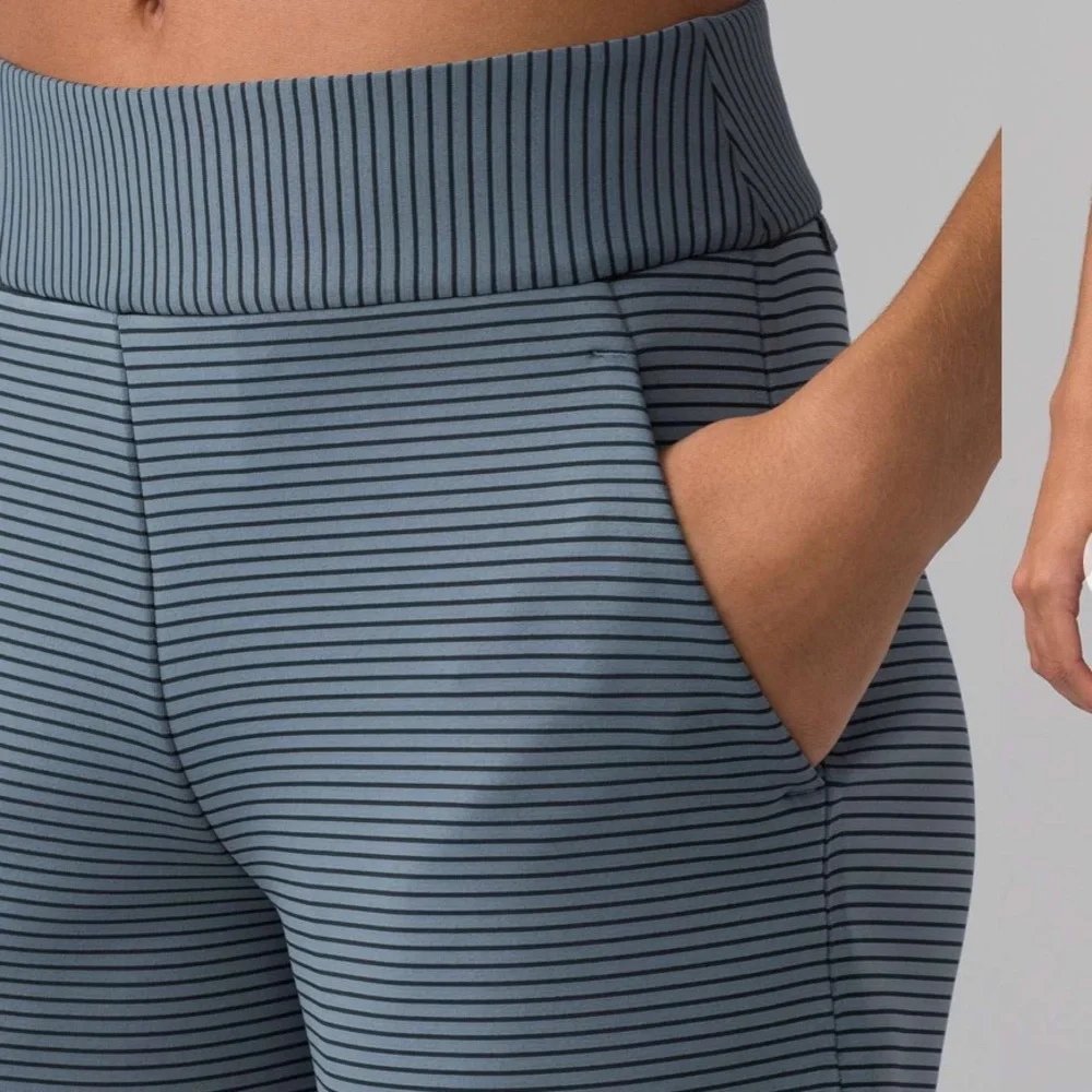 Lululemon‎ Shaped Short Stripe 3” in Sterling Athleisure Workout Yoga Womens 6